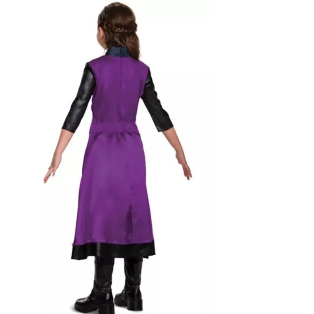 Princess Anna Dress & Wig Halloween Costume 4/6 Disney Frozen Purple Girls